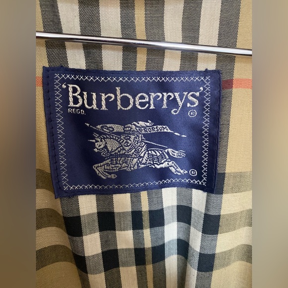 Unique Vintage Burberry Tan Trench Coat w/ Removable Wool Liner Sz 10 XXLong - Picture 6 of 15